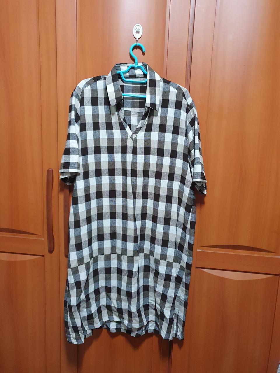 면마 와이셔츠원피스