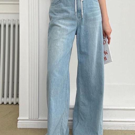 [새상품] 허리끈 와이드 데님