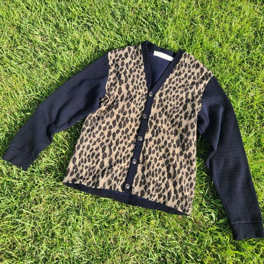 하버색 레오파드 가디건