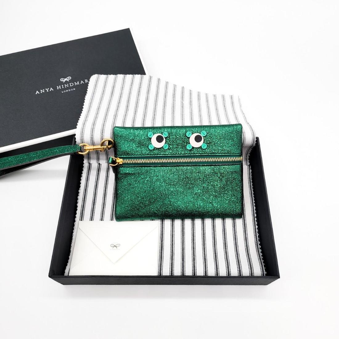 (정품)(새제품) 안야 힌드마치 미니 가죽 파우치 지갑