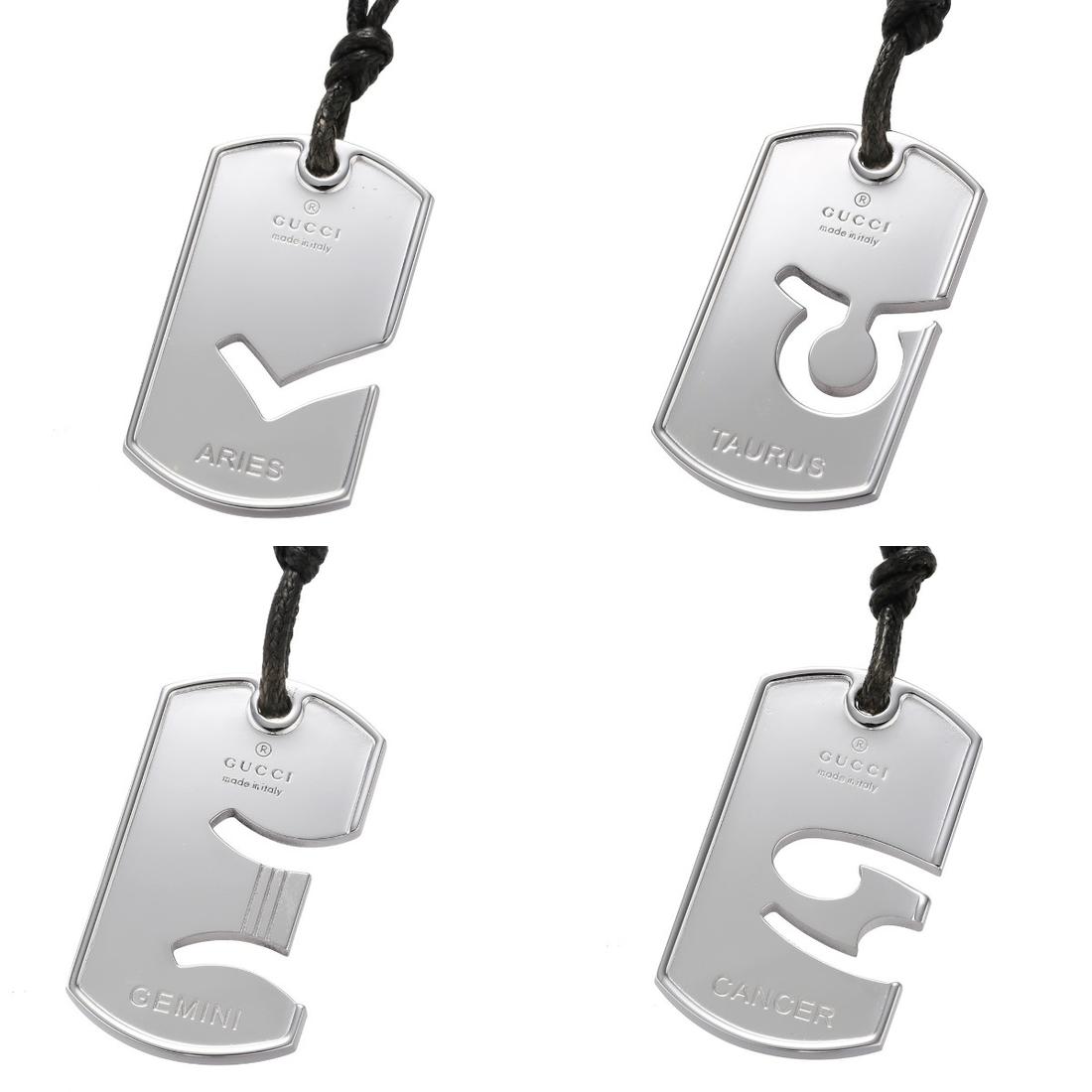 (정품)(새제품) 구찌 12별자리 실버 펜던트 목걸이