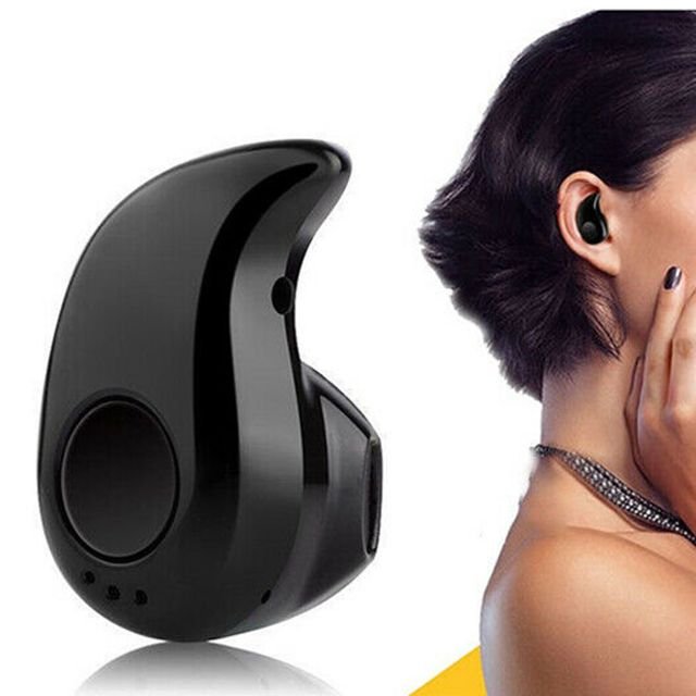 새 검정색 미니 무선 블루투스 이어폰 휴대용 스테레오 헤드셋 운전 음질 