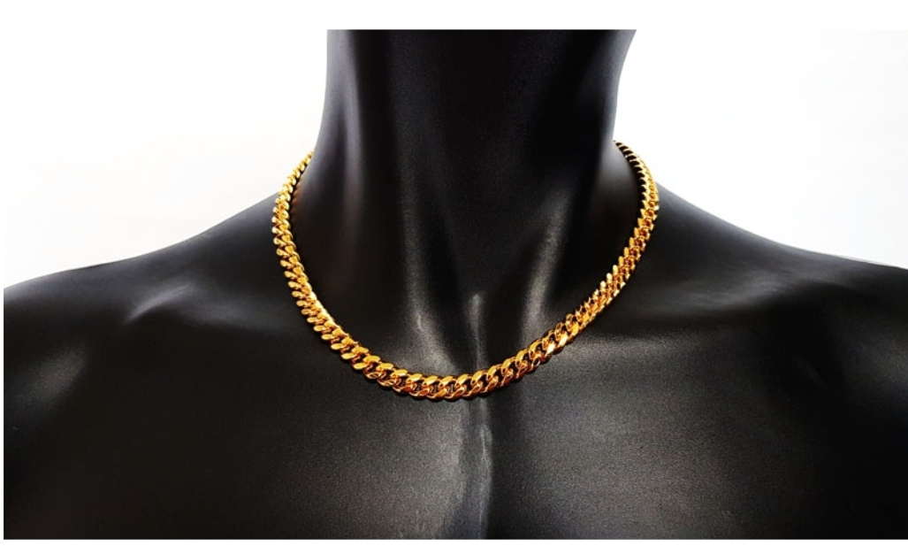 굵은 둥근 체인 목걸이 8mm(남자목걸이,18k,24k 도금목걸이)