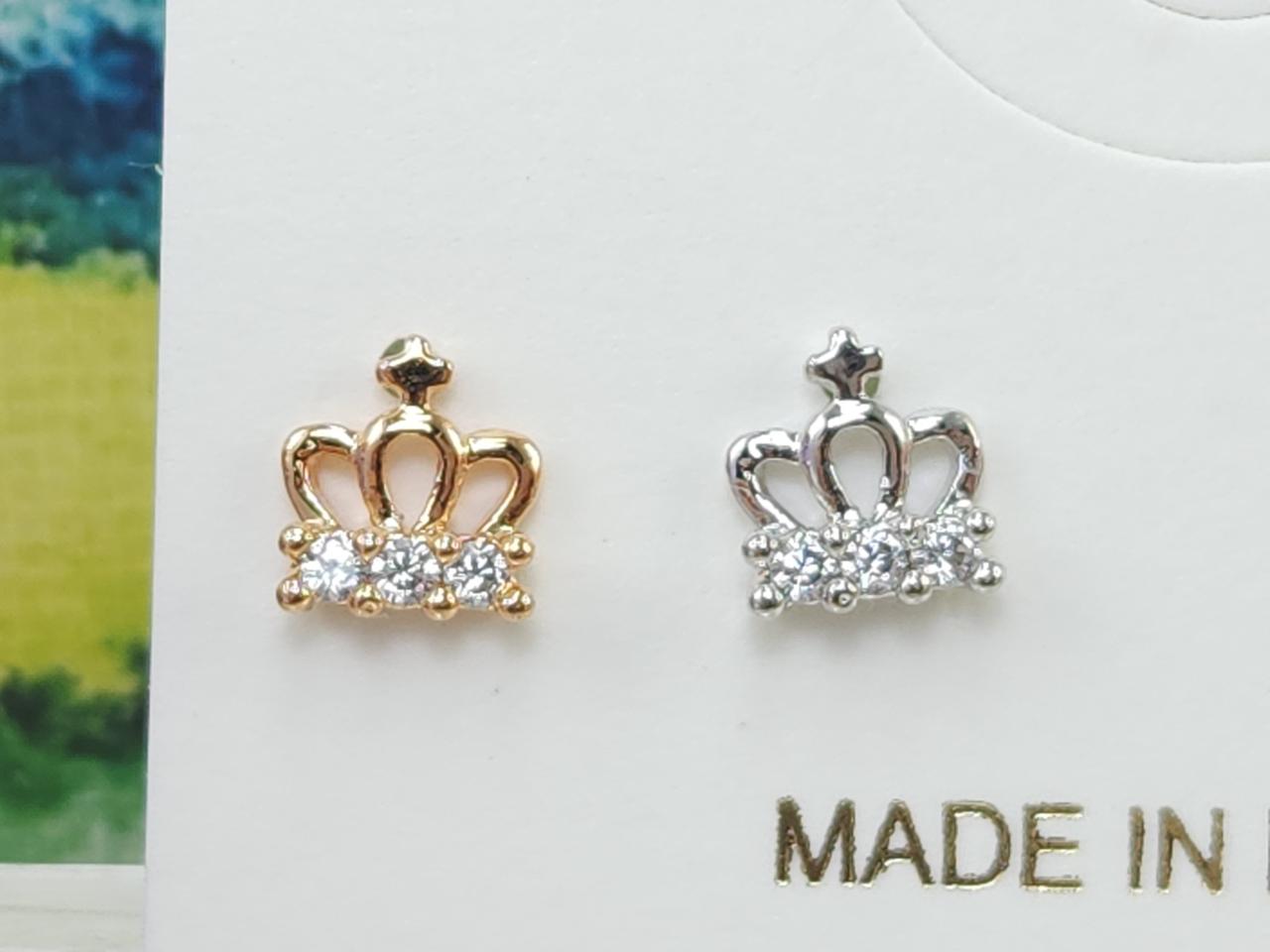 작은 크라운 귀걸이, 새상품