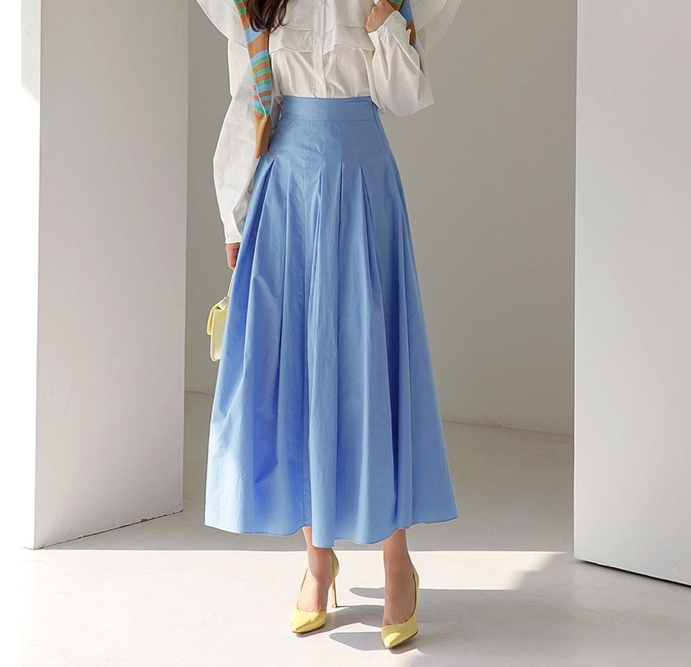 롱스커트 원가이하 블랙 플리츠스커트 주름스커트 하이웨스트 치마 롱치마