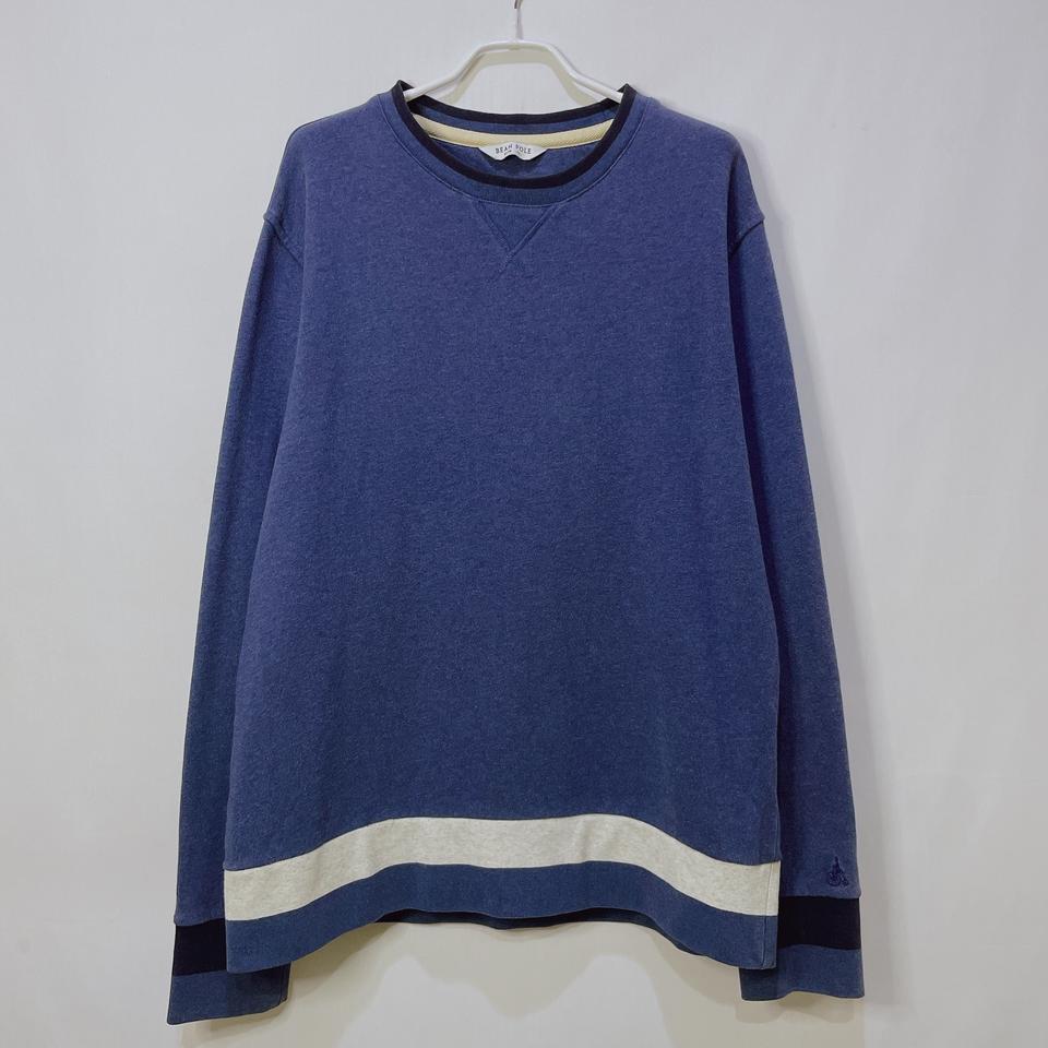 남성) 빈폴 배색 포인트 맨투맨 블루 (110)