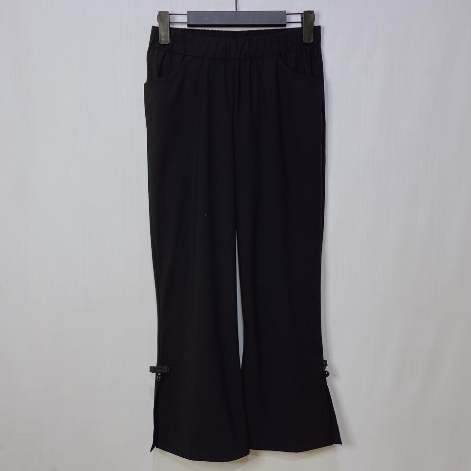 여성) 나일론 허리밴딩 포인트 부츠컷 팬츠 (66~77)