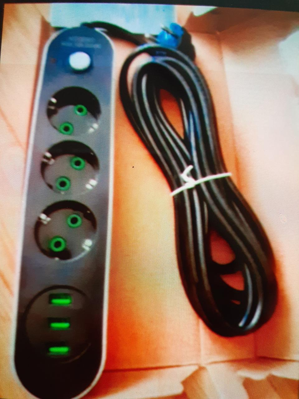 3콘센트3usb 다기능 멀티탭노트북 컴퓨터 아이폰 갤럭시 태블릿