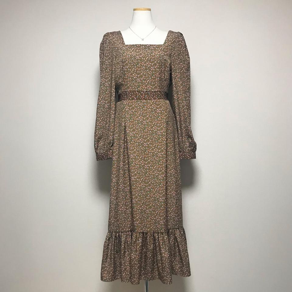 스퀘어넥 롱원피스