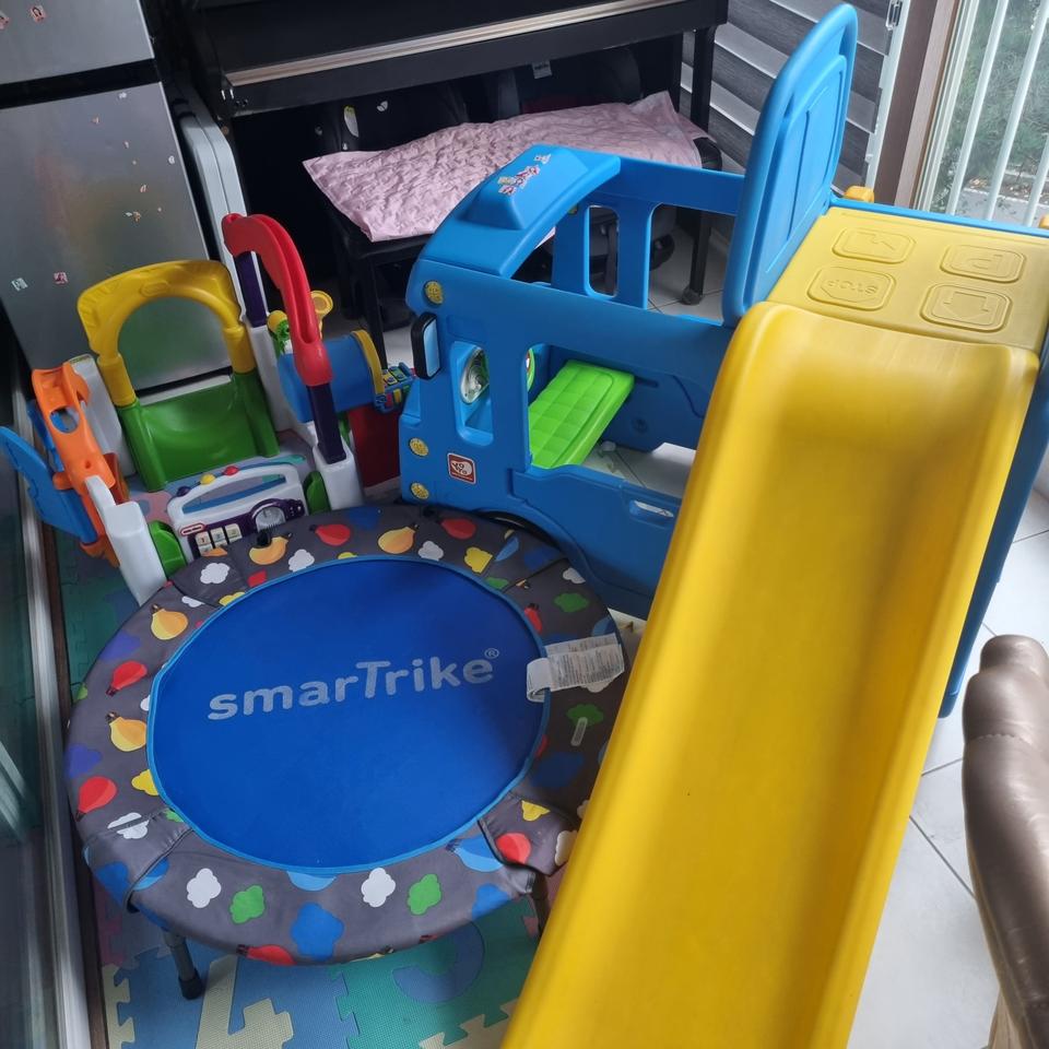 타요 미끄럼틀 스마트라이크 접이식 트램폴린 배달가능