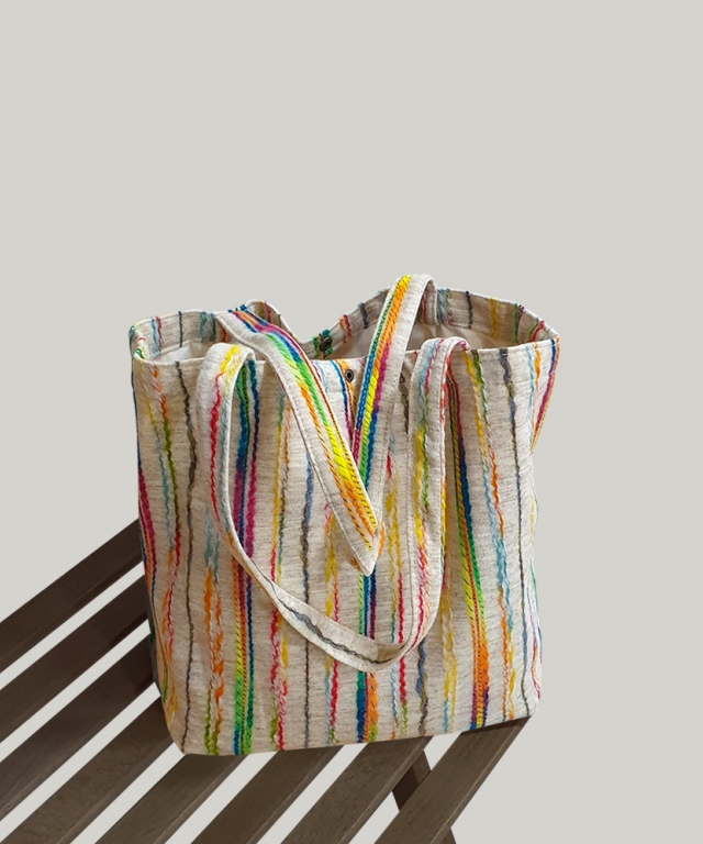 스트라이프 숄더백