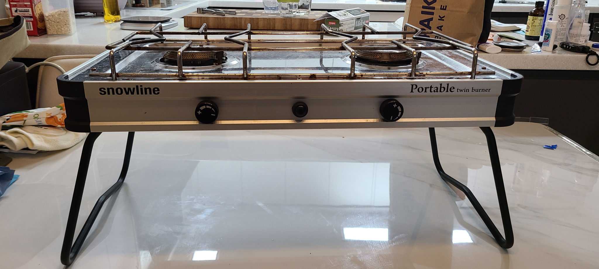 스노우라인 폴더블 트윈버너