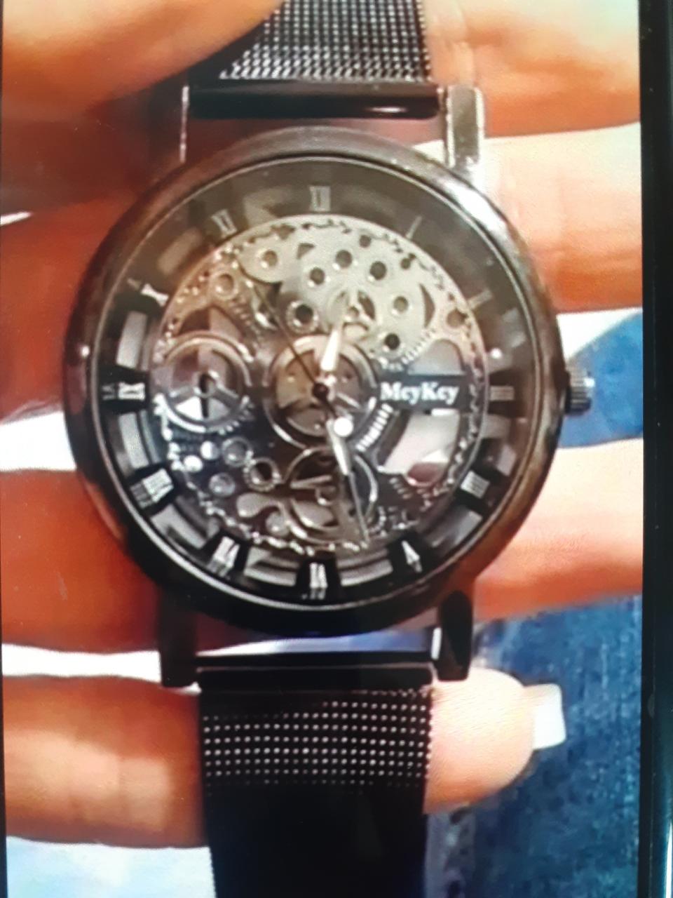 할로우 쿼츠 태엽 보이는 간지 패션 시계