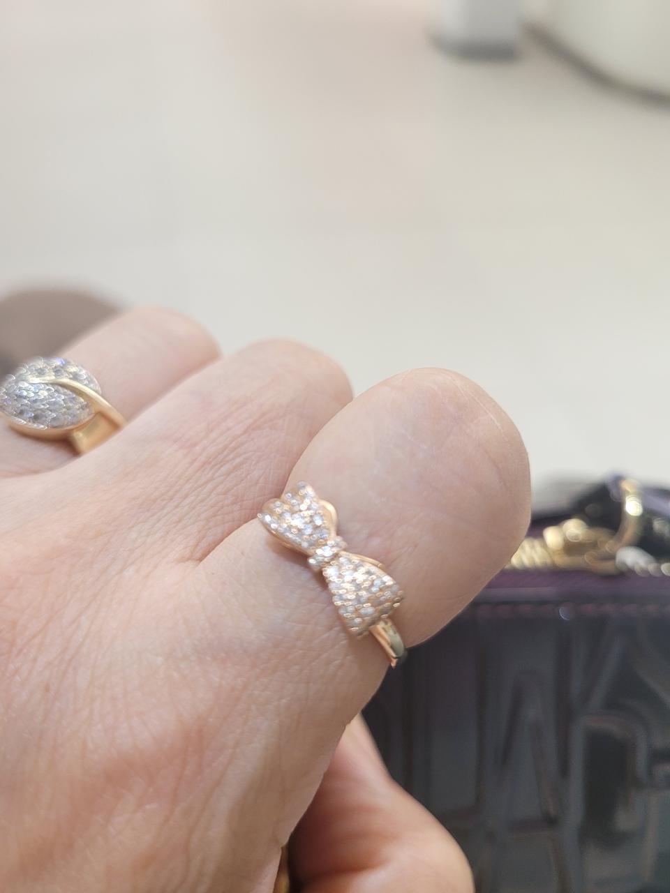 14k 골드 리본반지