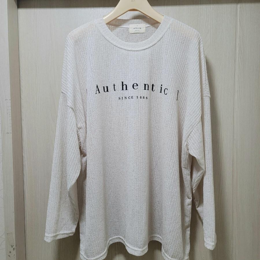 레터링 시스루 티셔츠