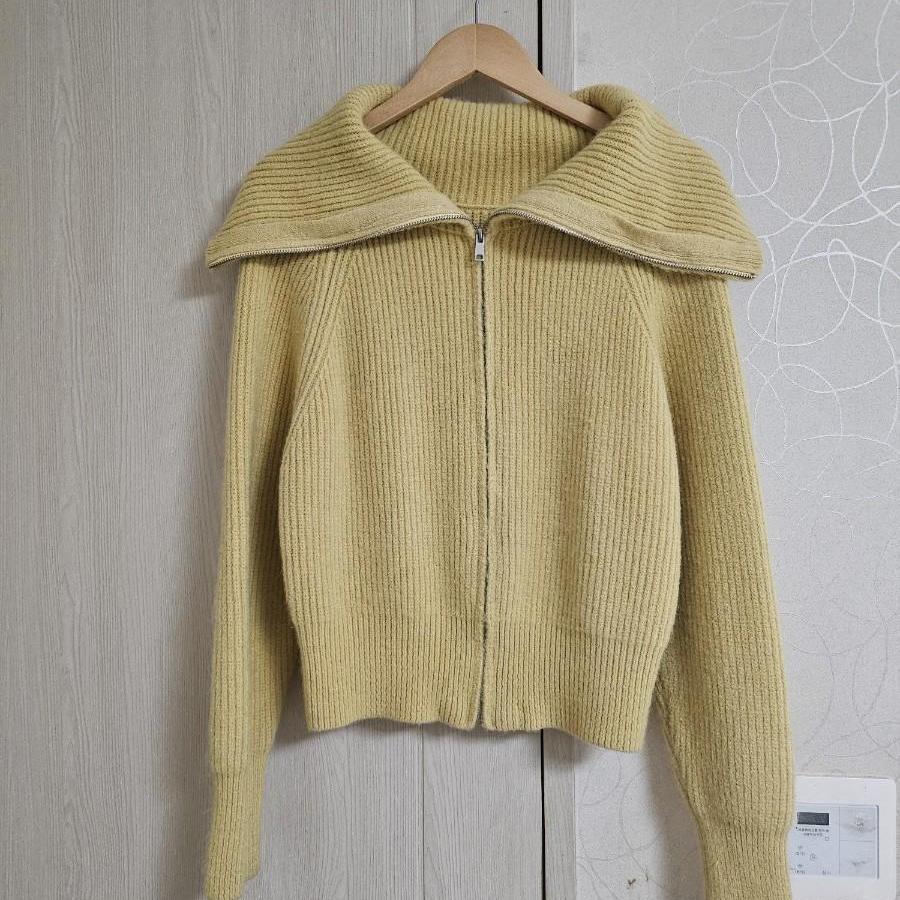 빅카라 니트 집업