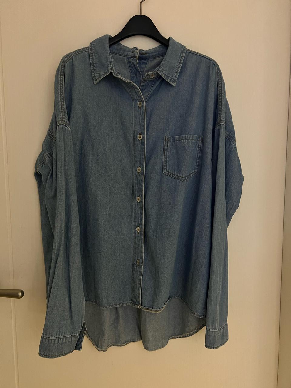 오버핏 데님셔츠 세트