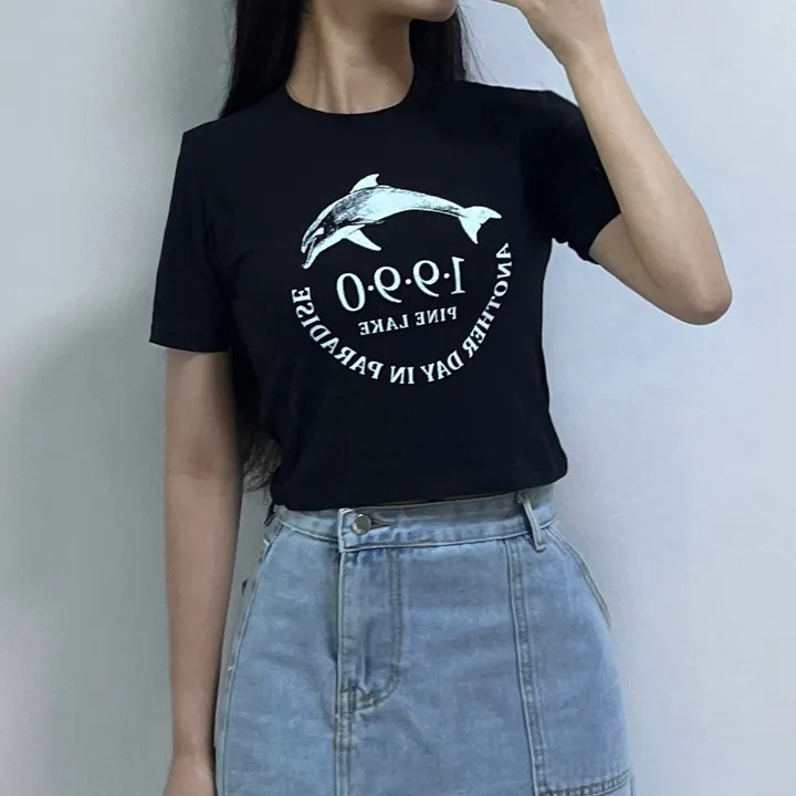 (새상품) 돌고래 크롭 티셔츠