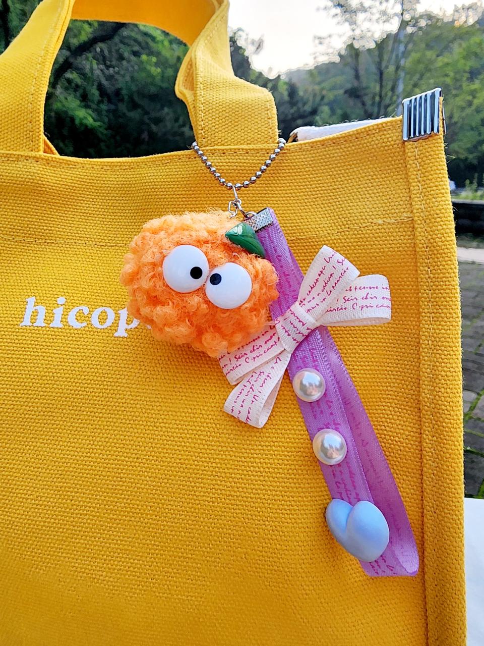 귤 키링  토트겸 크로스 에코백 가방, 새상품