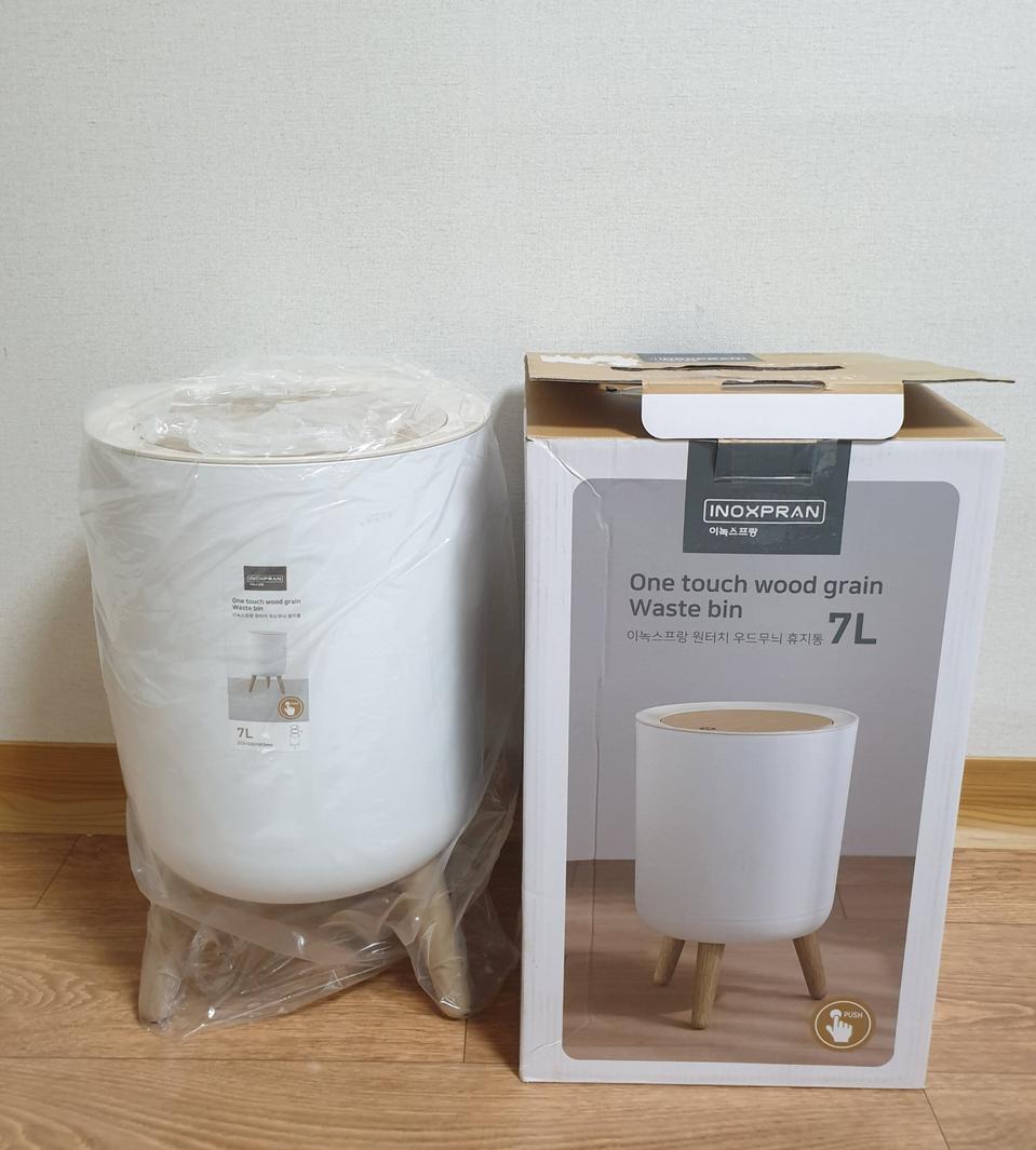 이녹스프랑 원터치 우드무늬 휴지통(7L) 판매합니다