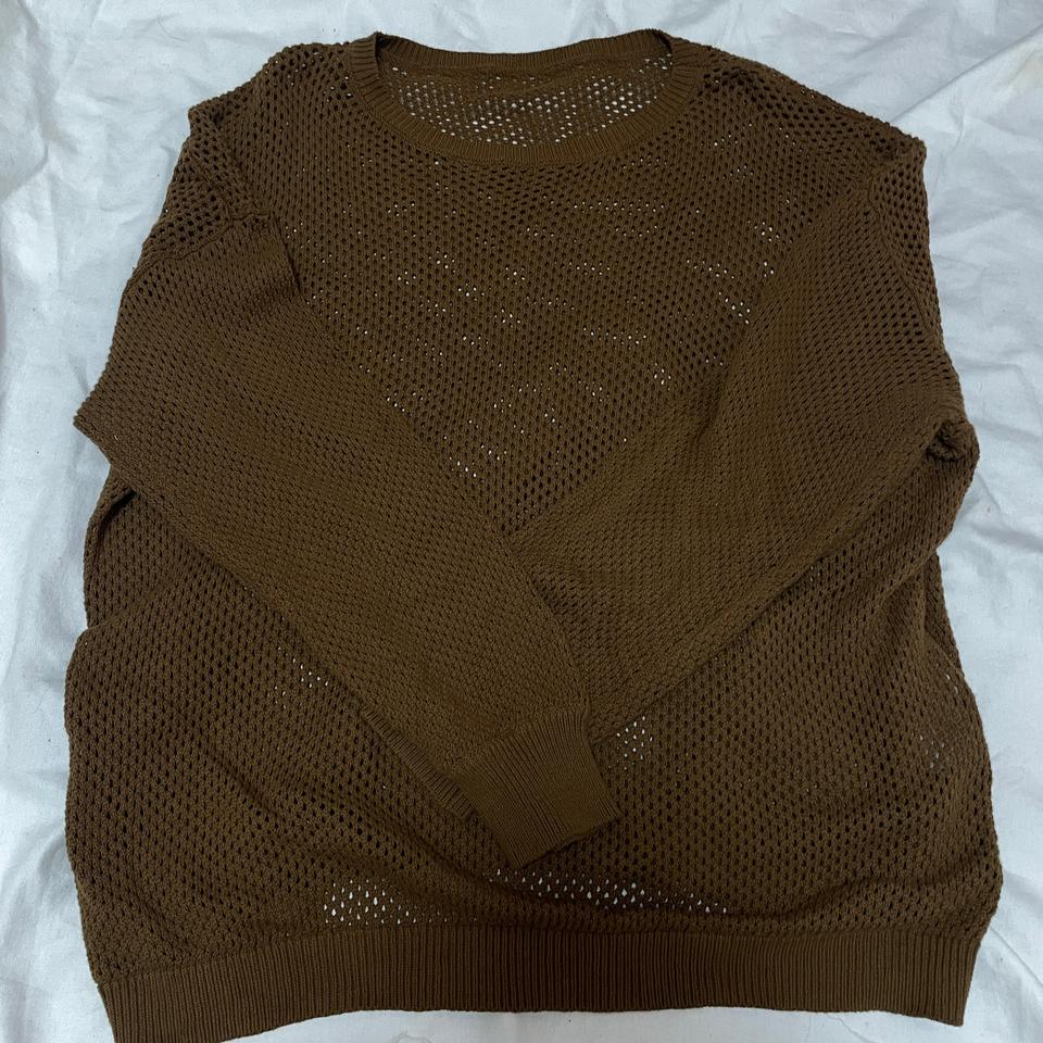 지나시스) 그물망사 브라운 티