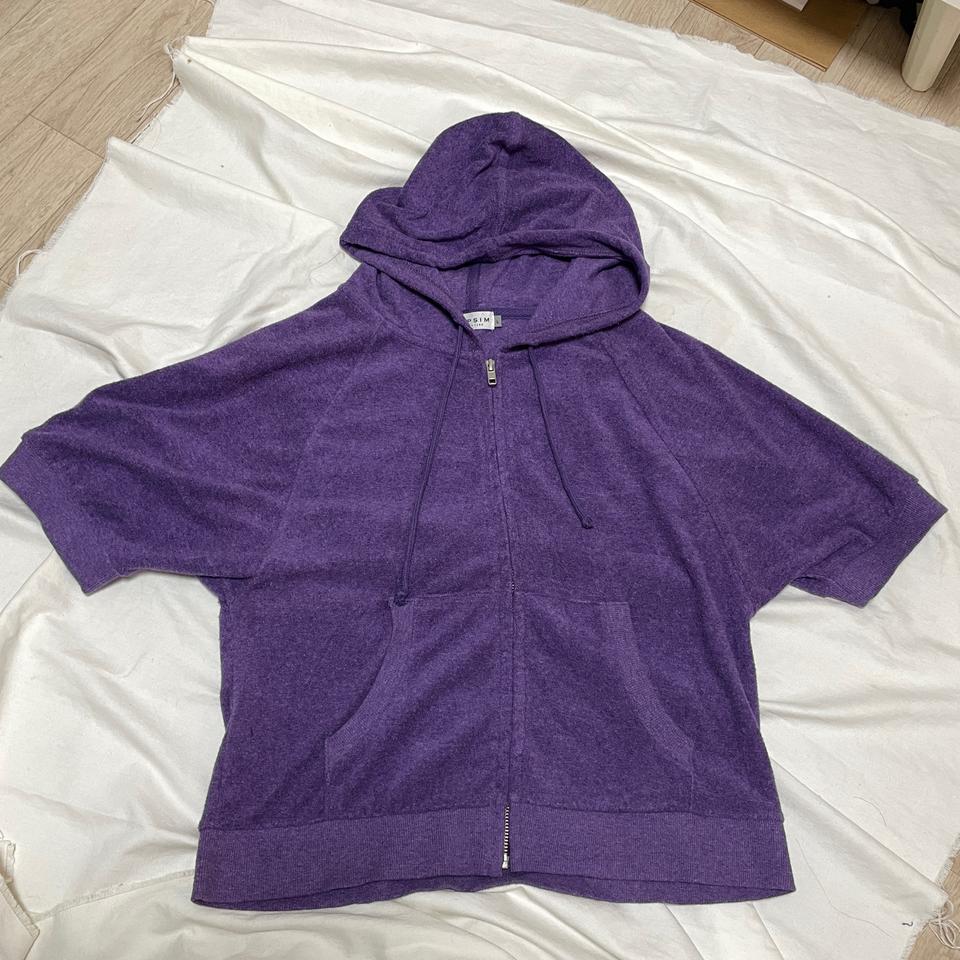 빈티지 후드 보라 집업