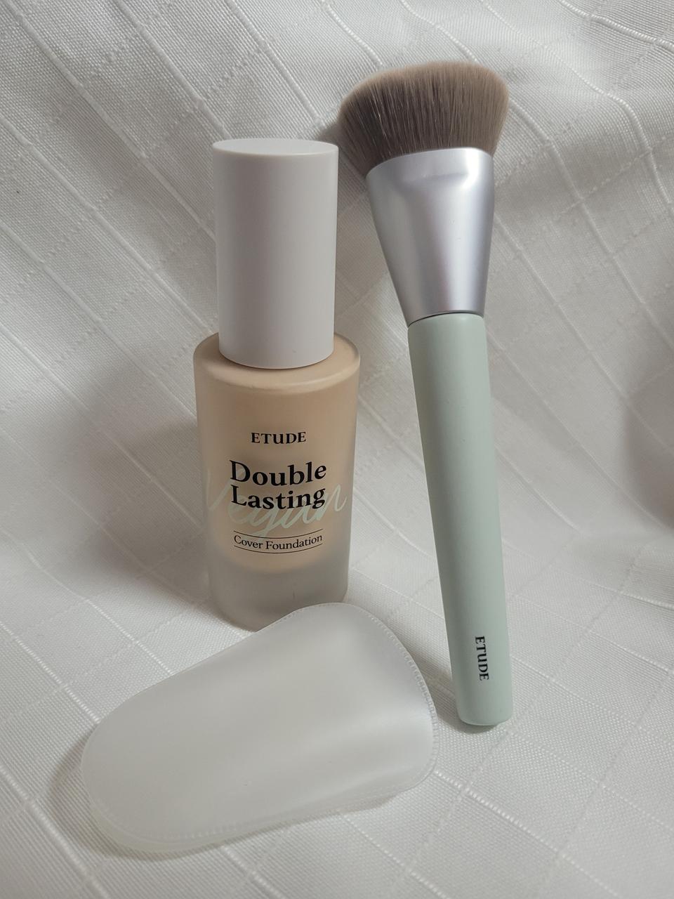브러쉬포함 에뛰드 더블 래스팅 비건 커버 파운데이션 21N1 뉴트럴베이지