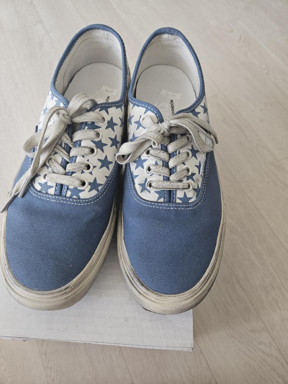 반스 볼트 비앙키 샹동 어센틱 LX 스트레스드 네이비 화이트