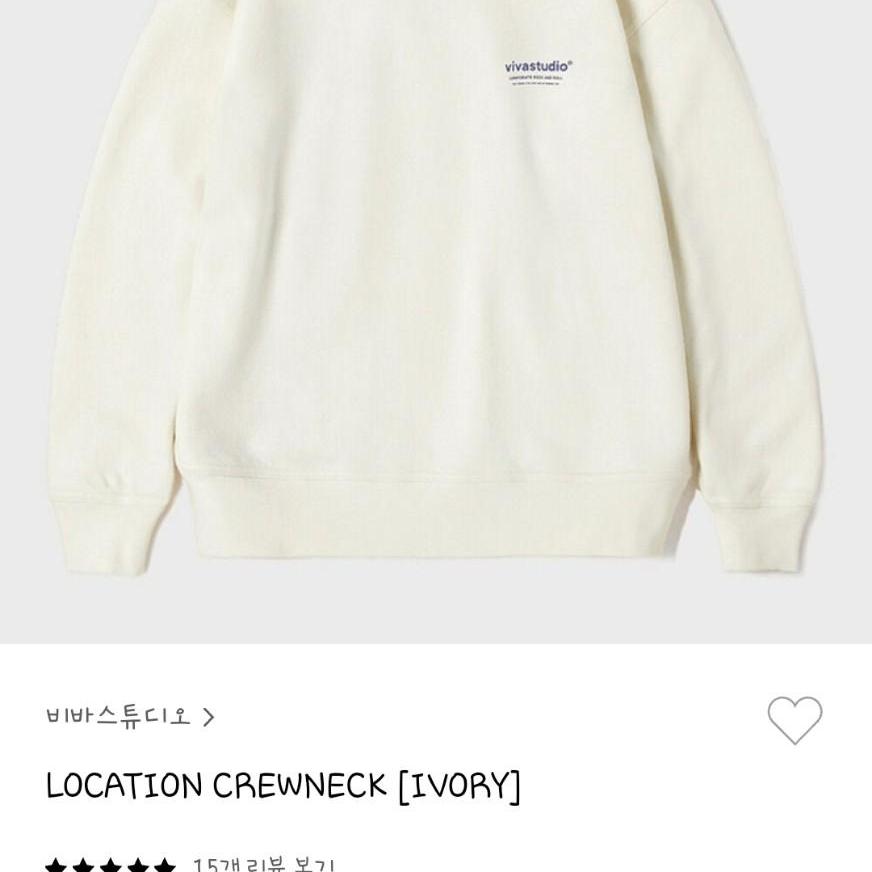 [비바 스튜디오] 맨투맨 M (새상품)