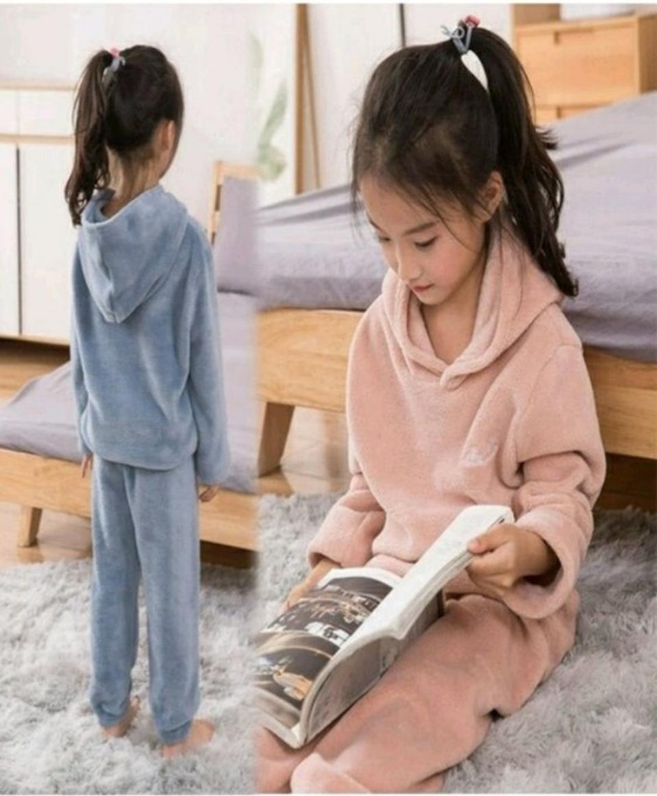 110~120 아동 후드 후리스융털 트레이닝 상하복세트