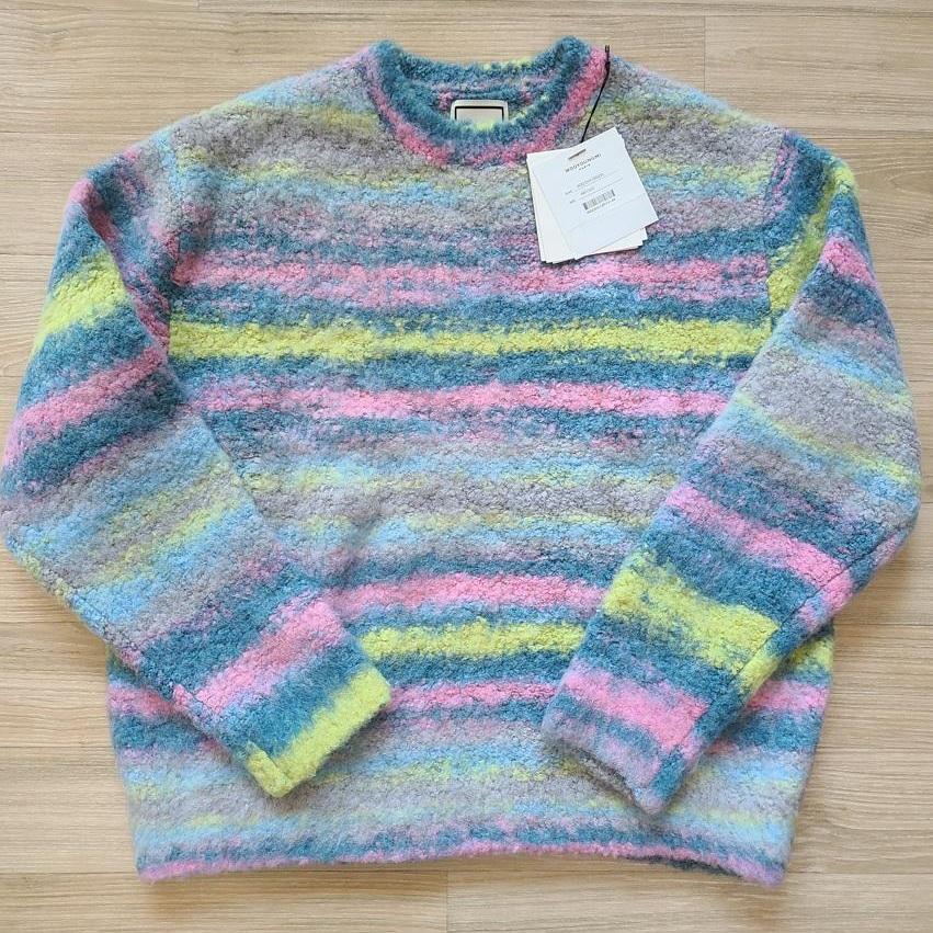 [정품/새상품] 우영미 22FW 블루 멀티 컬러 니트