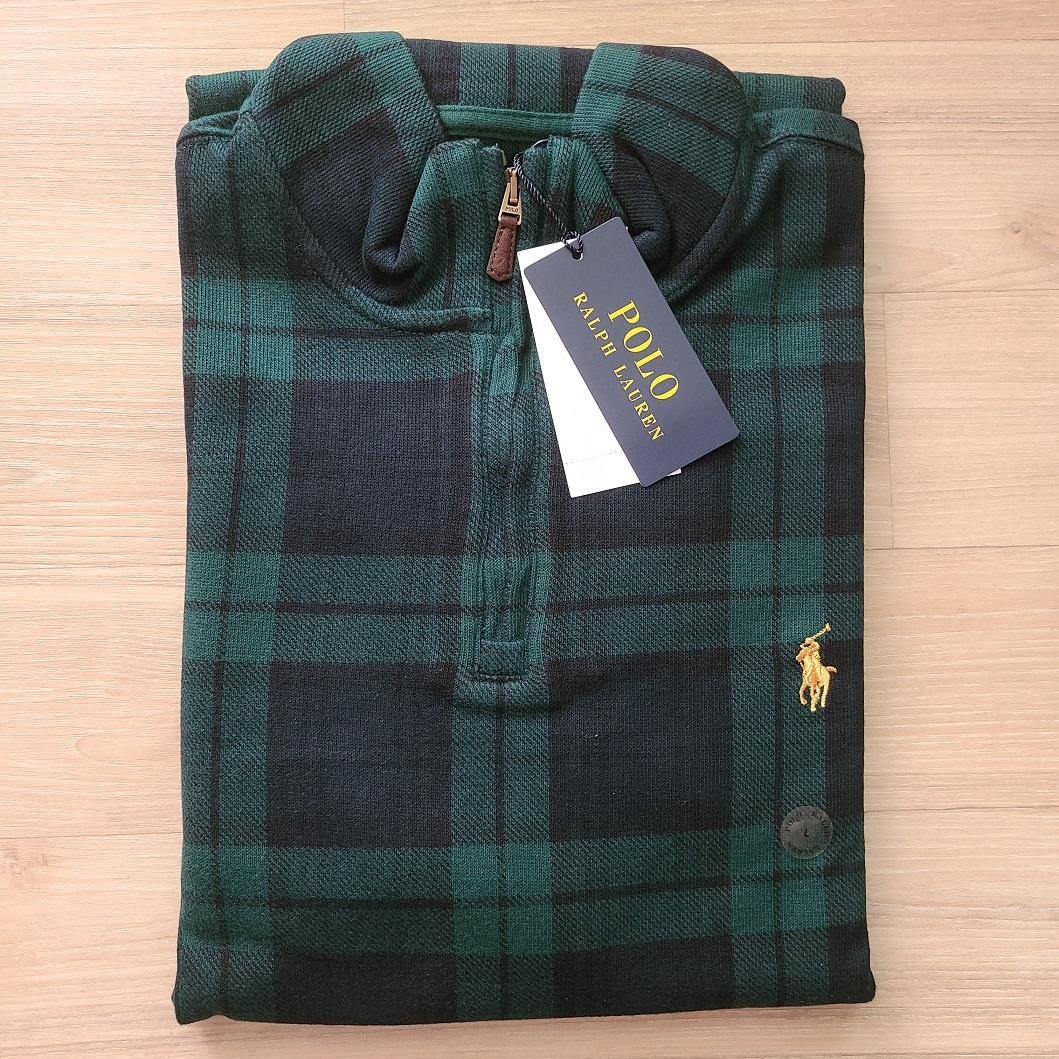 [정품/새상품] 폴로 랄프로렌 타탄 블랙와치 풀오버 하프집업 쿼터집업