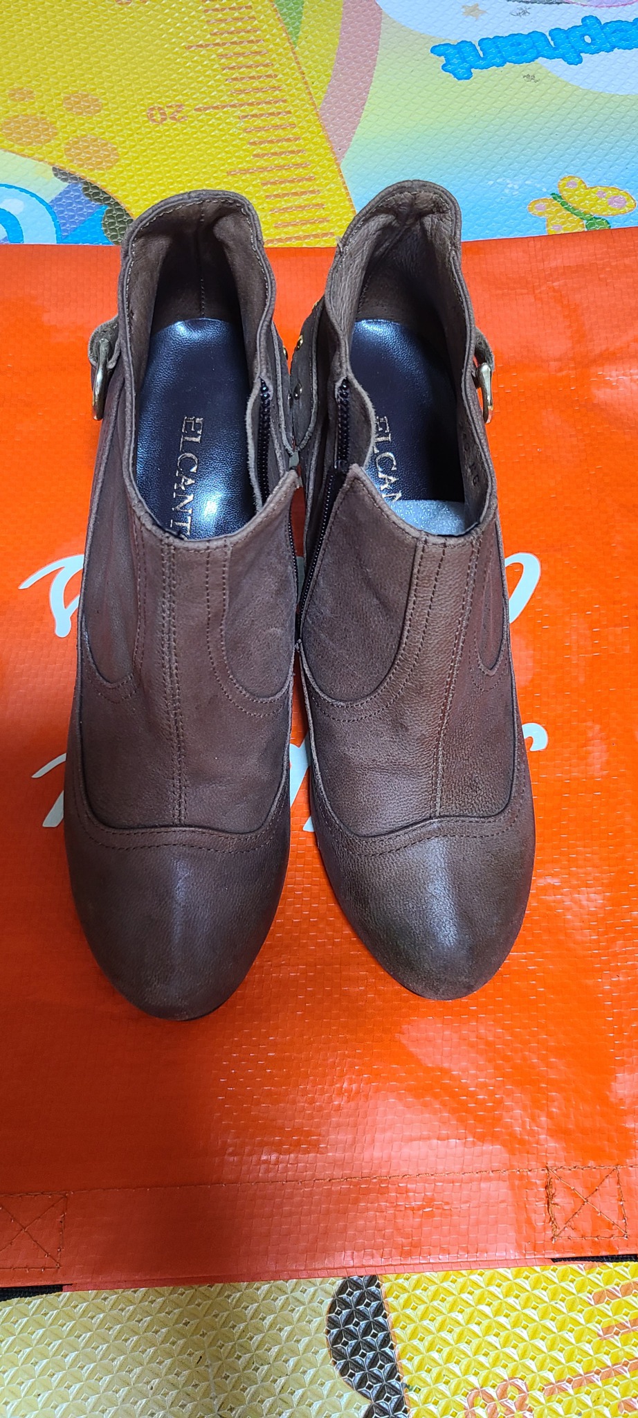 엘칸토 발목 가죽구두