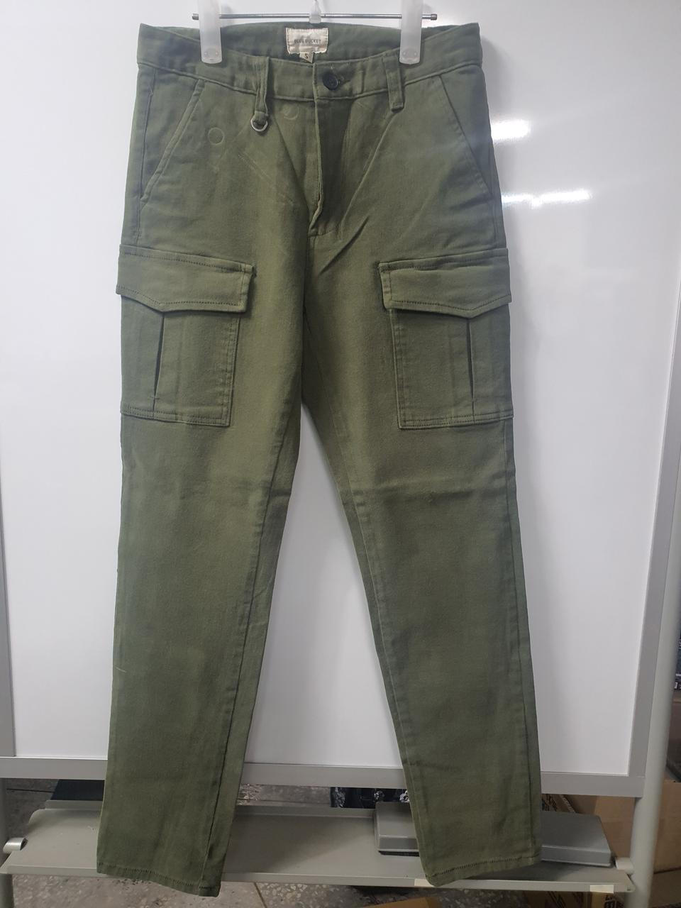 3색상 남여 공용 스판 카고 바지 군복 면바지