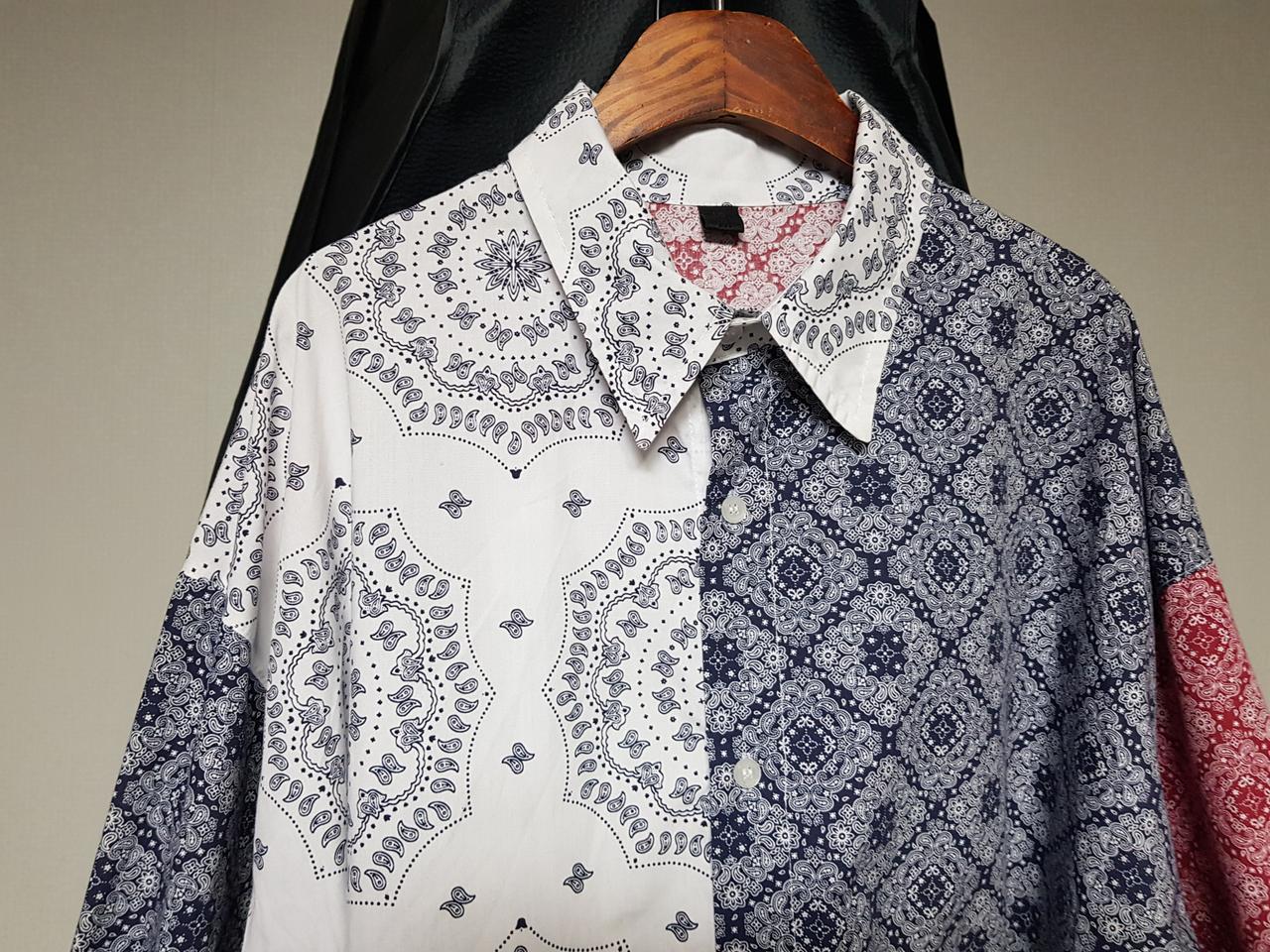 반다나 오버핏 박시핏 셔츠 남방