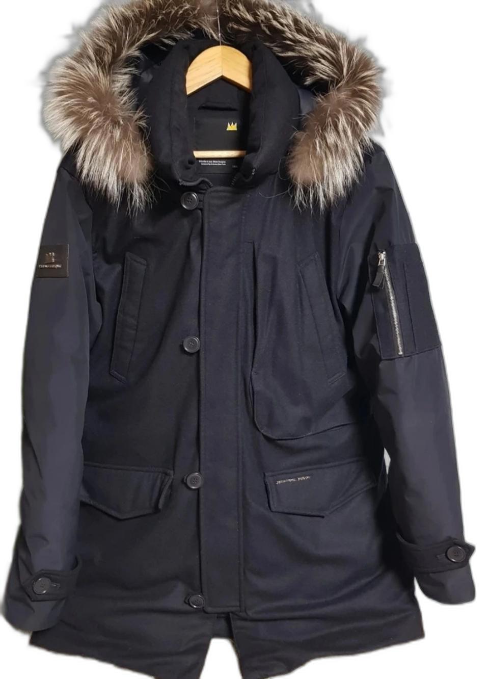 골프웨어 바스키아 100 천연모피폭스 구스솜털 패딩