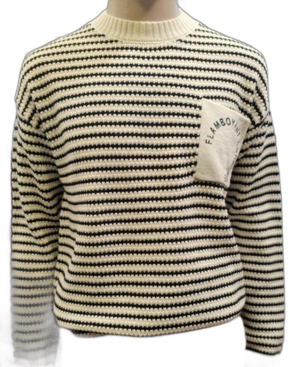 어스앤뎀남성오버핏스트라이트포켓라운드니트티셔츠