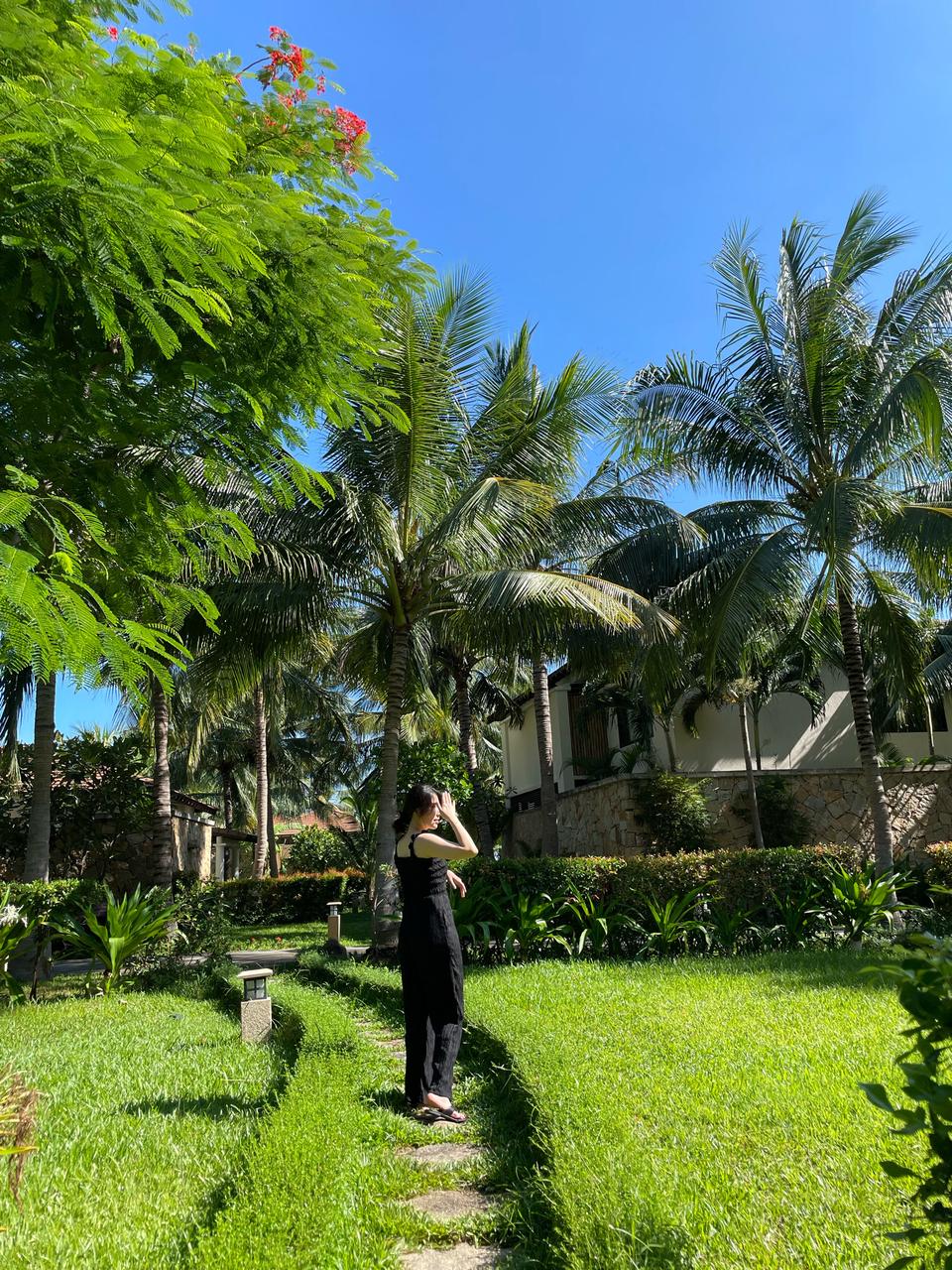 점프슈트 밴딩 스모크 공항룩 휴가룩