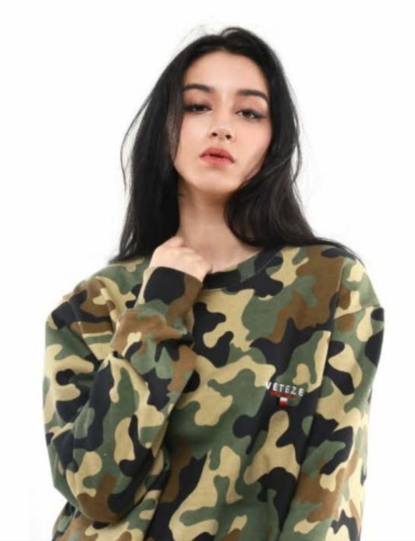 VETEZE  teze CAMO MTM original 맨투맨 Free