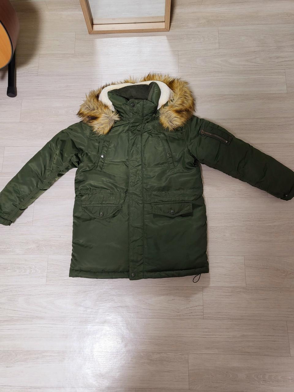 아동노스페이스오리털패딩130(상태 좋음