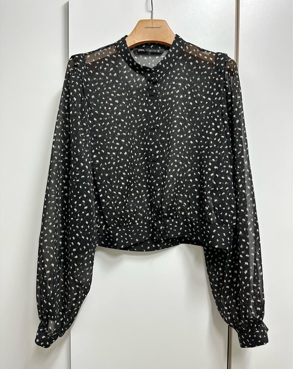 자라 크롭 시스루블라우스 size.L (반택포)