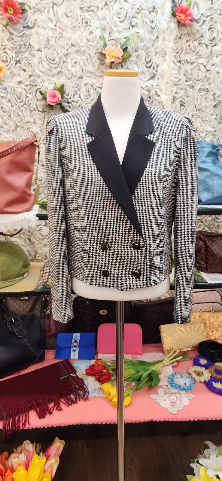 모 + 실크 혼방 이쁜 크롭 자켓 (55)