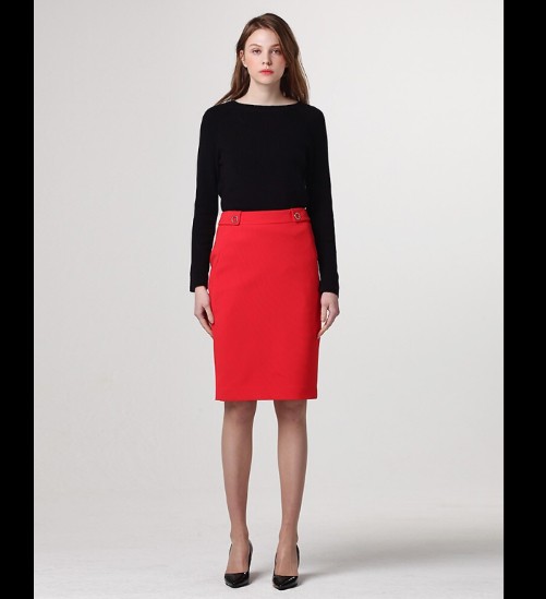 55) 쉬즈미스 스커트 H라인 스커트 치마 한섬 타임 시스템