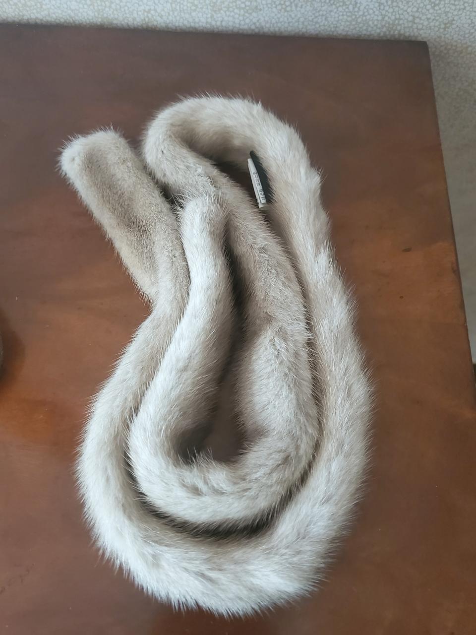 진도모피 밍크타이 넥머플러(새제품)