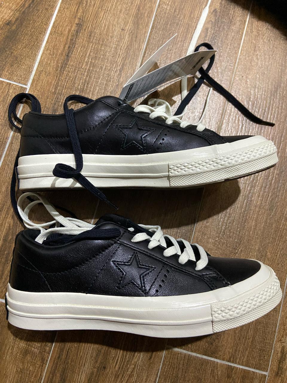 컨버스 원스타 로우 레더 블랙