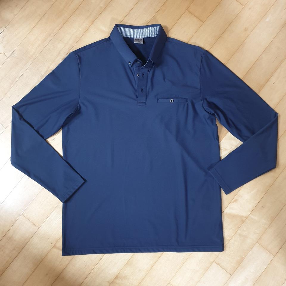 애플라인드 골프웨어 정품 피케 기모 카라 긴팔 티셔츠 105~110네이비