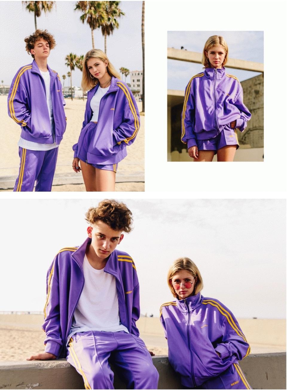 널디 트랙탑 퍼플 (S) 운동복 (공용)