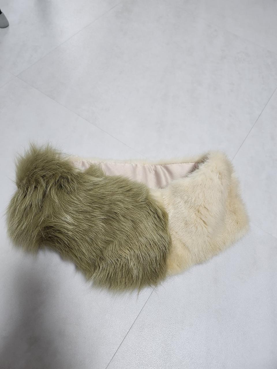 밍크.여우 넥자석워머