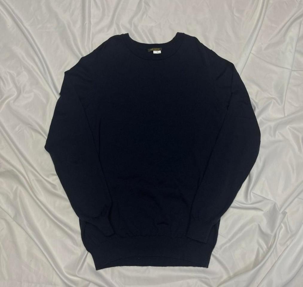 루이비통 유니폼 네이비린넨울니트 M