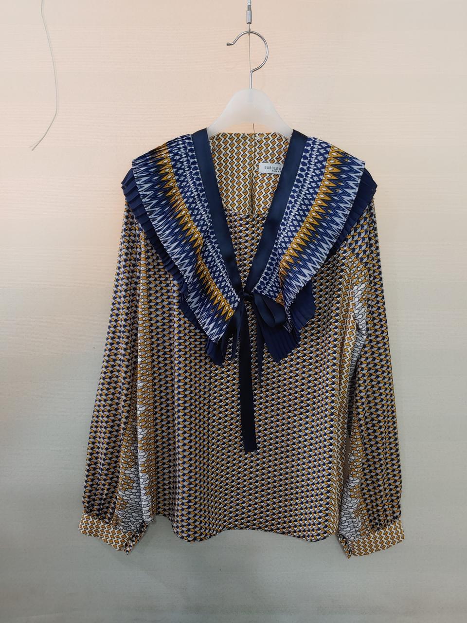 *  플리츠카라블라우스